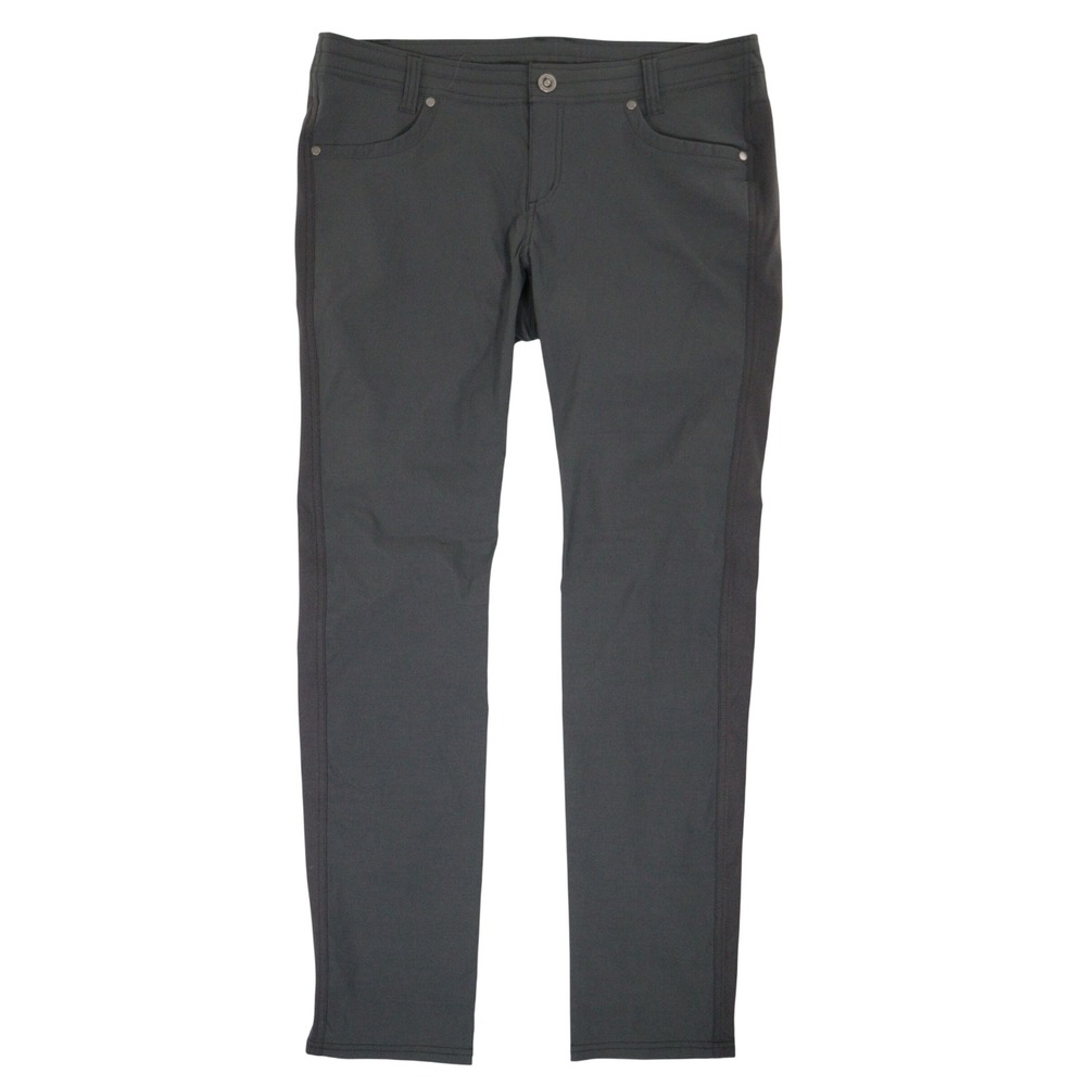 KUHL Voyagr Pants Performance Hiking Black Nylon Travel Women 12 EUC Style 6296 - Picture 1 of 10